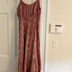 PAIGE Red Sleeveless Spaghetti Strap Maxi Dress